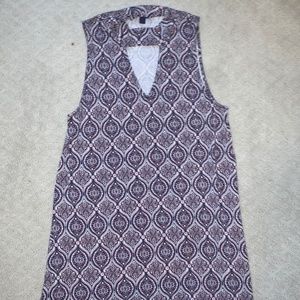 Aeropostale Sleeveless Patterned Cutout Dress